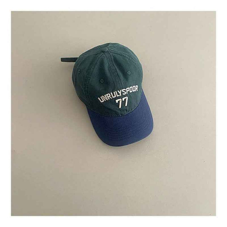 Kids Color-Block Baseball Cap Stylish Soft-Crown Hat