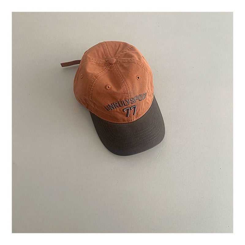 Kids Color-Block Baseball Cap  Stylish Soft-Crown Hat