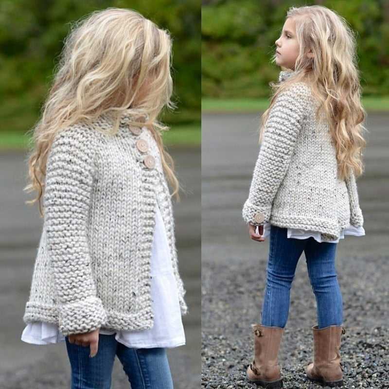 Girls Cardigan Sweater Coat  Stylish Kids Knitwear