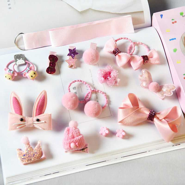 Girls Hair Accessories Set  Cute Clips & Headbands