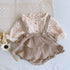 Baby Girl Romper 0-2Y  Pleated Lotus Leaf Sling Outfit