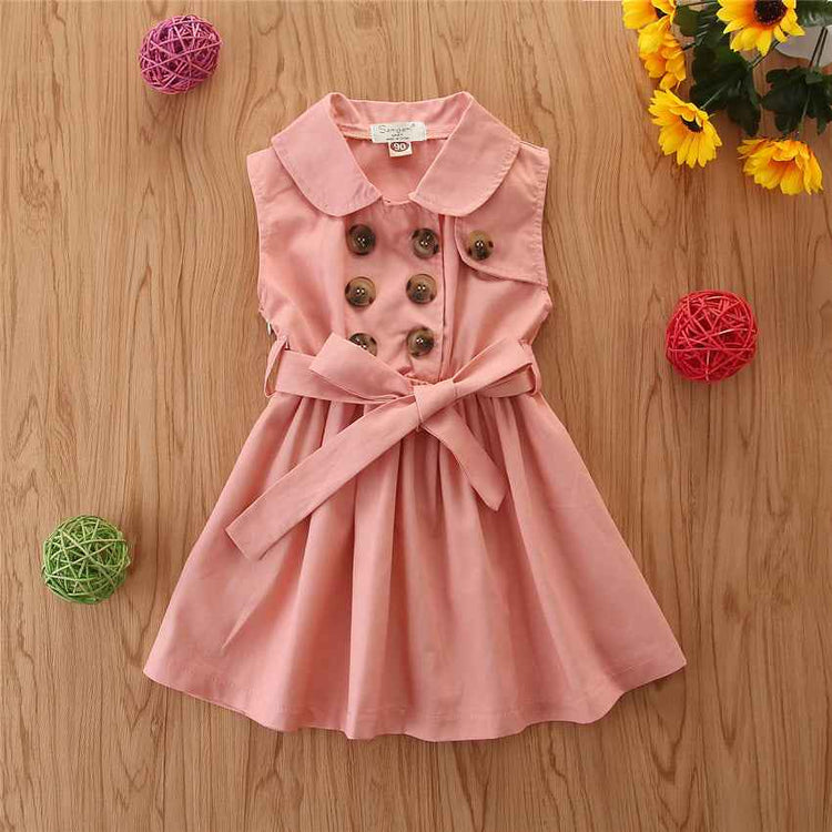 Summer Toddler Girl Princess Dress Sleeveless Party A-Line