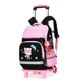 Korean Detachable Trolley Bag for Kids School Backpack