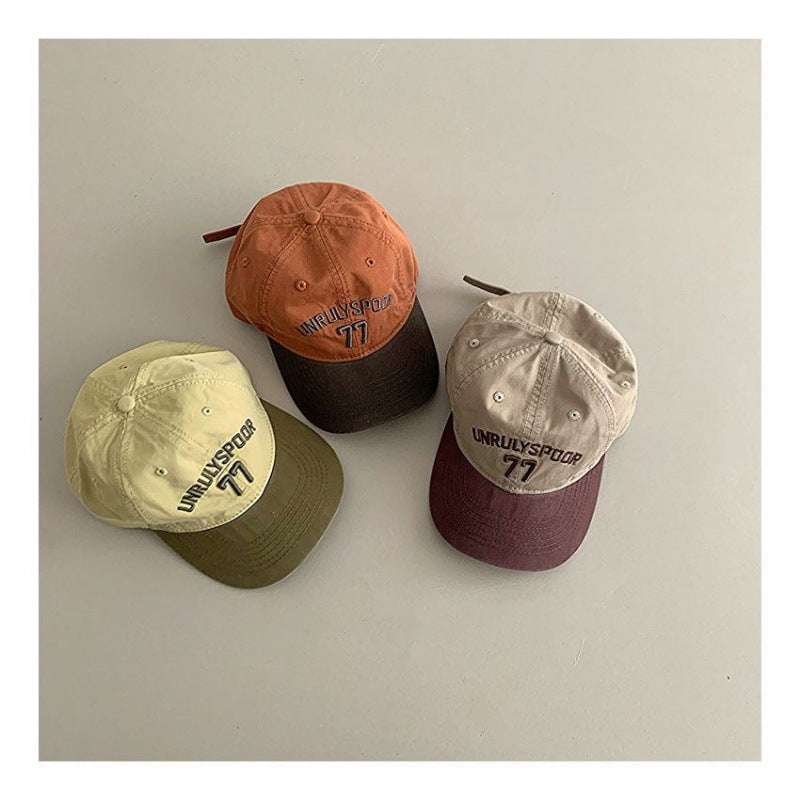 Kids Color-Block Baseball Cap  Stylish Soft-Crown Hat