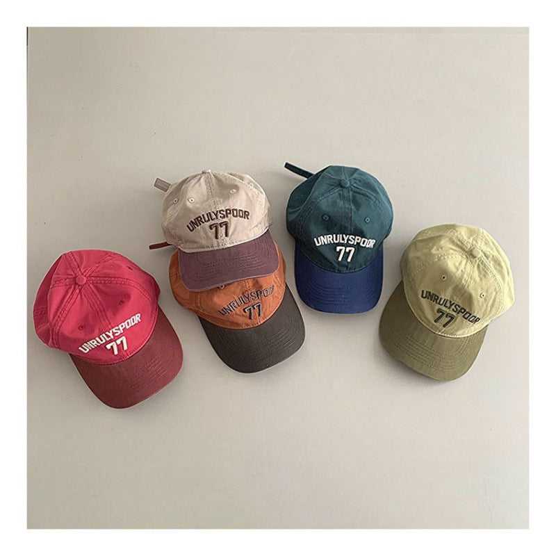 Kids Color-Block Baseball Cap  Stylish Soft-Crown Hat