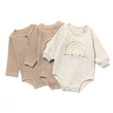 Spring & Autumn Baby Romper  Long Sleeve Waffle Outfit