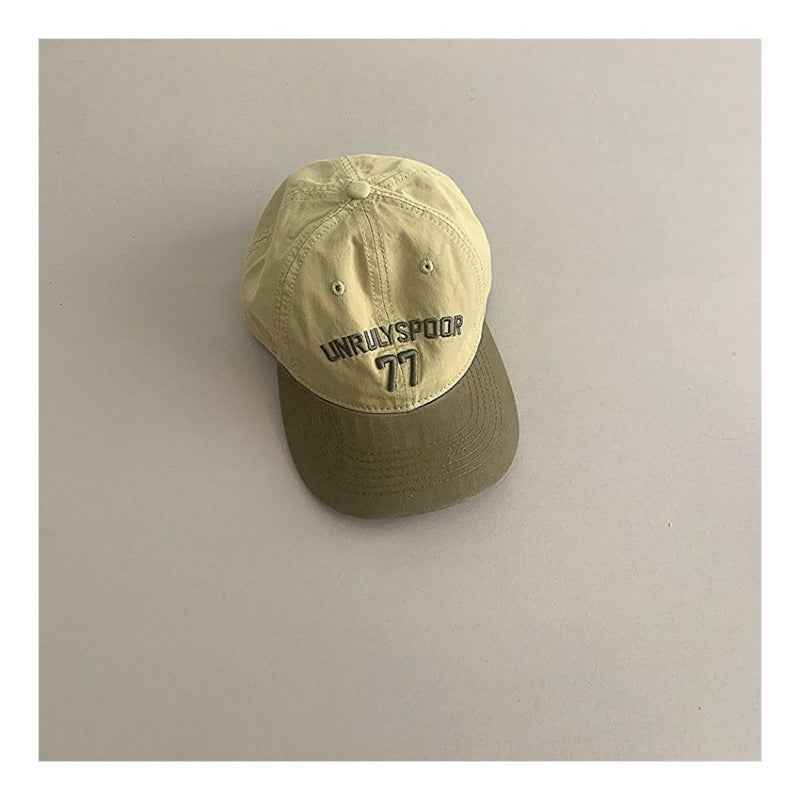 Kids Color-Block Baseball Cap  Stylish Soft-Crown Hat