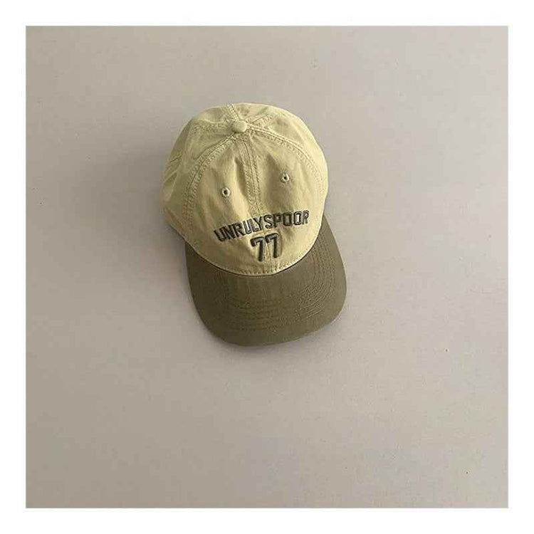 Kids Color-Block Baseball Cap  Stylish Soft-Crown Hat