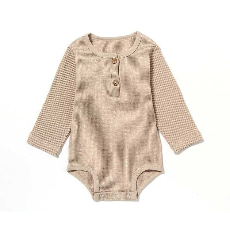Spring & Autumn Baby Romper  Long Sleeve Waffle Outfit
