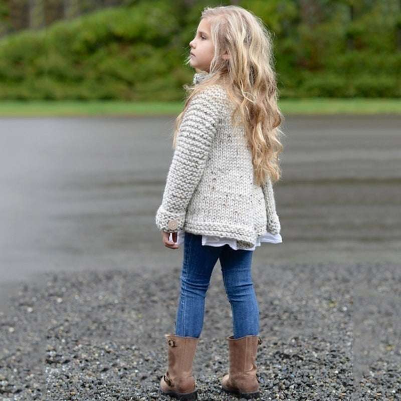 Girls Cardigan Sweater Coat  Stylish Kids Knitwear