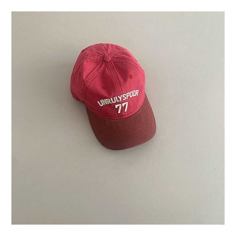 Kids Color-Block Baseball Cap  Stylish Soft-Crown Hat