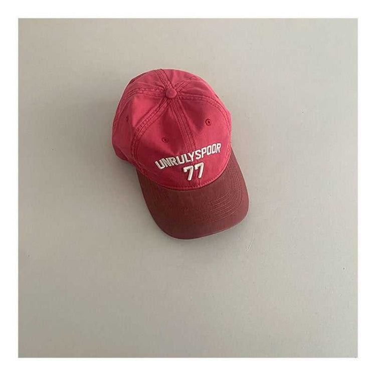 Kids Color-Block Baseball Cap  Stylish Soft-Crown Hat