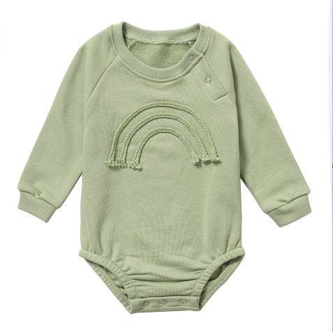 Spring & Autumn Baby Romper  Long Sleeve Waffle Outfit