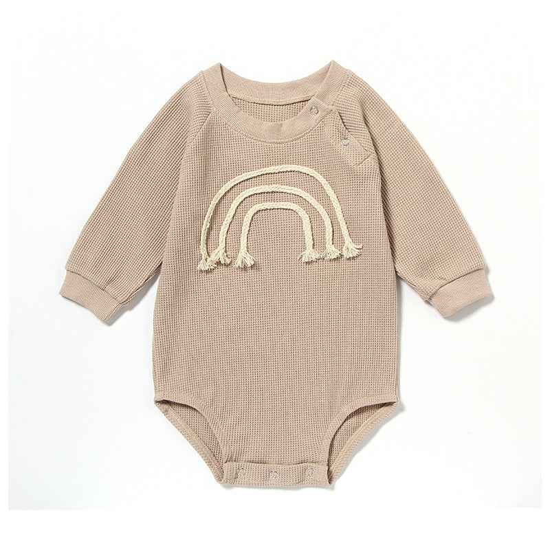 Spring & Autumn Baby Romper  Long Sleeve Waffle Outfit