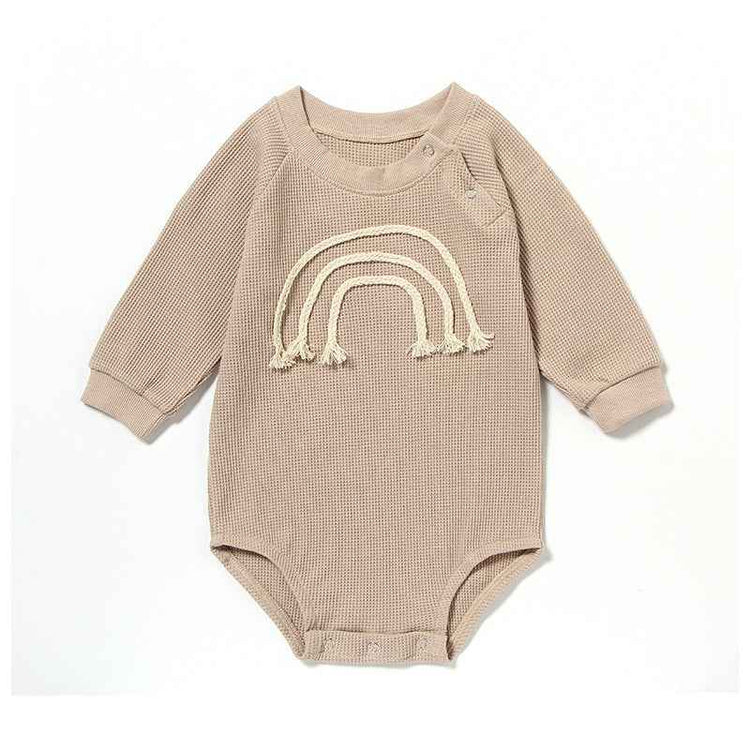 Spring & Autumn Baby Romper  Long Sleeve Waffle Outfit